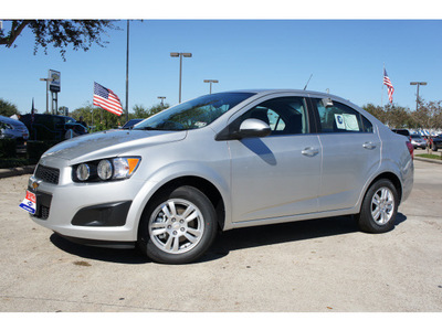 chevrolet sonic 2013 silver sedan lt auto gasoline 4 cylinders front wheel drive automatic 77566