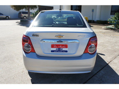 chevrolet sonic 2013 silver sedan lt auto gasoline 4 cylinders front wheel drive automatic 77566