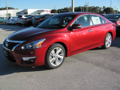 nissan altima 2013 red sedan sv gasoline 4 cylinders front wheel drive cont  variable trans  33884