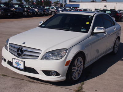 mercedes benz c class 2008 white sedan gasoline 6 cylinders rear wheel drive not specified 77338
