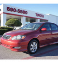 toyota corolla 2005 red sedan s gasoline 4 cylinders front wheel drive automatic 76543