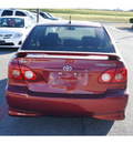 toyota corolla 2005 red sedan s gasoline 4 cylinders front wheel drive automatic 76543