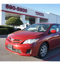 toyota corolla 2011 red sedan le gasoline 4 cylinders front wheel drive automatic 76543