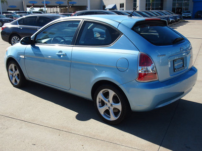 hyundai accent 2007 lt  blue hatchback gs gasoline 4 cylinders front wheel drive automatic 77065