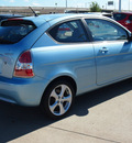 hyundai accent 2007 lt  blue hatchback gs gasoline 4 cylinders front wheel drive automatic 77065