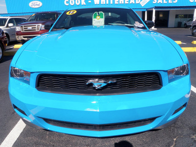 ford mustang 2012 lt  blue coupe v6 gasoline 6 cylinders rear wheel drive automatic 32401