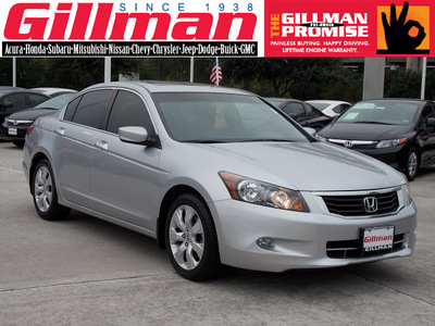 honda accord 2009 silver sedan ex l v6 gasoline 6 cylinders front wheel drive automatic with overdrive 77099