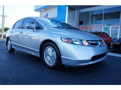 honda civic 2008 silver sedan hybrid hybrid 4 cylinders front wheel drive automatic 33177