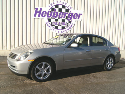 infiniti g35 2003 silver sedan gasoline 6 cylinders dohc rear wheel drive automatic 80905