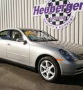 infiniti g35 2003 silver sedan gasoline 6 cylinders dohc rear wheel drive automatic 80905