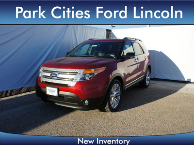 ford explorer 2013 red suv xlt flex fuel 6 cylinders 2 wheel drive automatic 75235