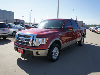 ford f 150 2010 dk  red lariat flex fuel 8 cylinders 2 wheel drive automatic 75110