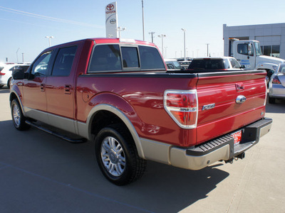 ford f 150 2010 dk  red lariat flex fuel 8 cylinders 2 wheel drive automatic 75110
