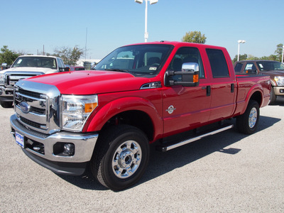 ford f 250 super duty 2012 red xlt biodiesel 8 cylinders 4 wheel drive shiftable automatic 77532