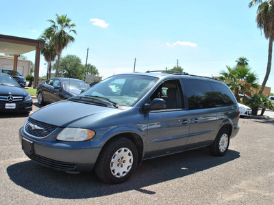 chrysler town and country 2002 blue van lx flex fuel 6 cylinders front wheel drive 4 speed automatic 78550