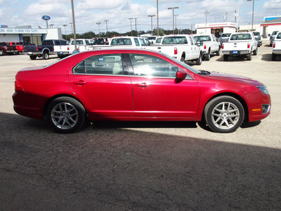 ford fusion 2011 red sedan sel 6 cylinders automatic 78861