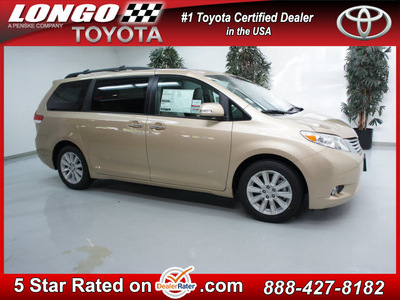 toyota sienna 2013 tan van xle 7 passenger gasoline 6 cylinders all whee drive automatic 91731