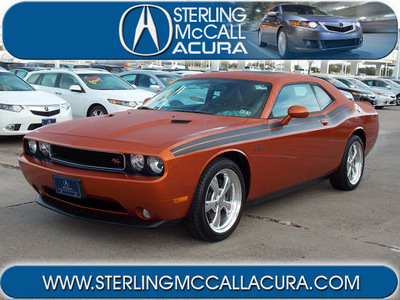 dodge challenger 2011 orange coupe r t classic 8 cylinders shiftable automatic 77074