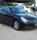 infiniti g35 2005 black sedan x 6 cylinders shiftable automatic 77074