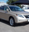 lexus rx 350 2010 gold suv 6 cylinders shiftable automatic 77074