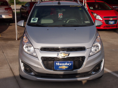 chevrolet spark 2013 silver hatchback lt gasoline 4 cylinders front wheel drive not specified 77090