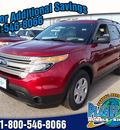 ford explorer 2013 red suv 6 cylinders shiftable automatic 77338
