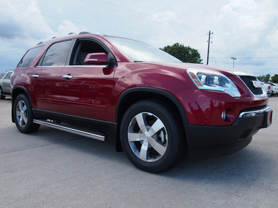 gmc acadia 2012 red suv slt 1 gasoline 6 cylinders front wheel drive automatic 77521