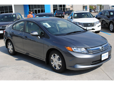 honda civic 2012 dk  gray sedan hybrid 4 cylinders cont  variable trans  77025