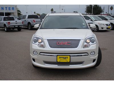 gmc acadia 2011 white suv denali gasoline 6 cylinders front wheel drive automatic 78572