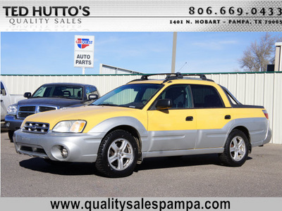 subaru baja 2003 yellow sport gasoline 4 cylinders sohc all whee drive 5 speed manual 79065