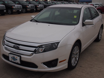 ford fusion 2012 white sedan sel gasoline 4 cylinders front wheel drive 6 speed automatic 77338
