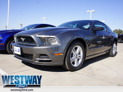 ford mustang 2013 gray coupe v6 6 cylinders 6 speed manual 75062