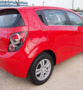 chevrolet sonic 2012 red hatchback lt gasoline 4 cylinders front wheel drive automatic 78130