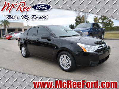 ford focus 2010 black sedan se gasoline 4 cylinders front wheel drive automatic 77539
