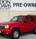jeep liberty 2003 red suv limited gasoline 6 cylinders rear wheel drive automatic with overdrive 76011