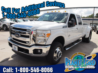 ford f 350 super duty 2012 white lariat biodiesel 8 cylinders 4 wheel drive automatic 77338