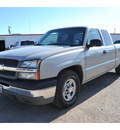 chevrolet silverado 1500 2004 silver pickup truck gasoline 6 cylinders rear wheel drive automatic 77590