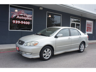 toyota corolla 2003 silver sedan s gasoline 4 cylinders front wheel drive automatic 76513