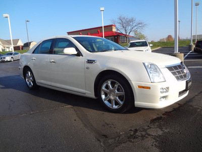 cadillac sts 2008 white sedan v8 gasoline 8 cylinders rear wheel drive not specified 45036