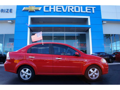 chevrolet aveo 2008 red sedan lt gasoline 4 cylinders front wheel drive automatic 33177