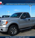 ford f 150 2013 silver stx flex fuel 8 cylinders 2 wheel drive automatic 76108