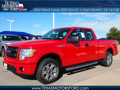 ford f 150 2013 red stx flex fuel 8 cylinders 2 wheel drive automatic 76108