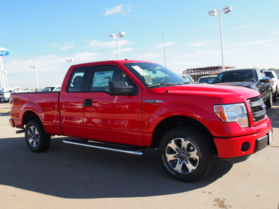 ford f 150 2013 red stx flex fuel 8 cylinders 2 wheel drive automatic 76108