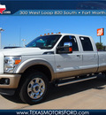 ford f 350 super duty 2012 white king ranch biodiesel 8 cylinders 4 wheel drive automatic 76108