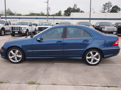 mercedes benz c class 2005 blue sedan c230 kompressor gasoline 4 cylinders rear wheel drive automatic 77338