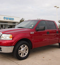 ford f 150 2007 red lariat flex fuel 8 cylinders rear wheel drive automatic with overdrive 76011