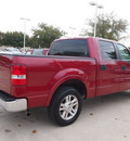ford f 150 2007 red lariat flex fuel 8 cylinders rear wheel drive automatic with overdrive 76011