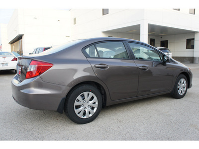 honda civic 2012 brown sedan lx gasoline 4 cylinders front wheel drive not specified 77034