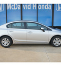 honda civic 2012 silver sedan lx gasoline 4 cylinders front wheel drive not specified 77034