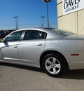 dodge charger 2012 silver sedan se gasoline 6 cylinders rear wheel drive automatic 76011